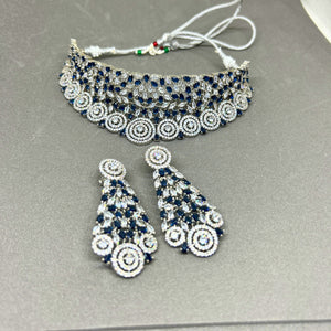 Premium American Diamond Charm Choker Necklace set