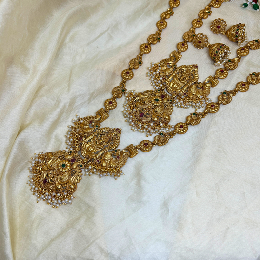 Gold Plated Bridal Jewelry Set Indian Traditional Necklace Combo Set