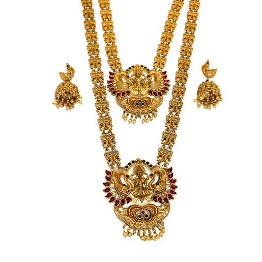Gold Plated Laxmi Pendant combo Set Jewelry for Women