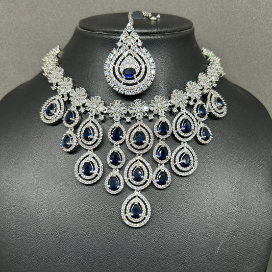 Bollywood Style AD Premium Necklace set For Wedding