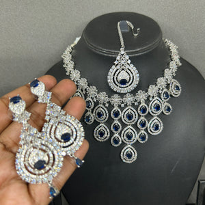 Bollywood Style AD Premium Necklace set For Wedding