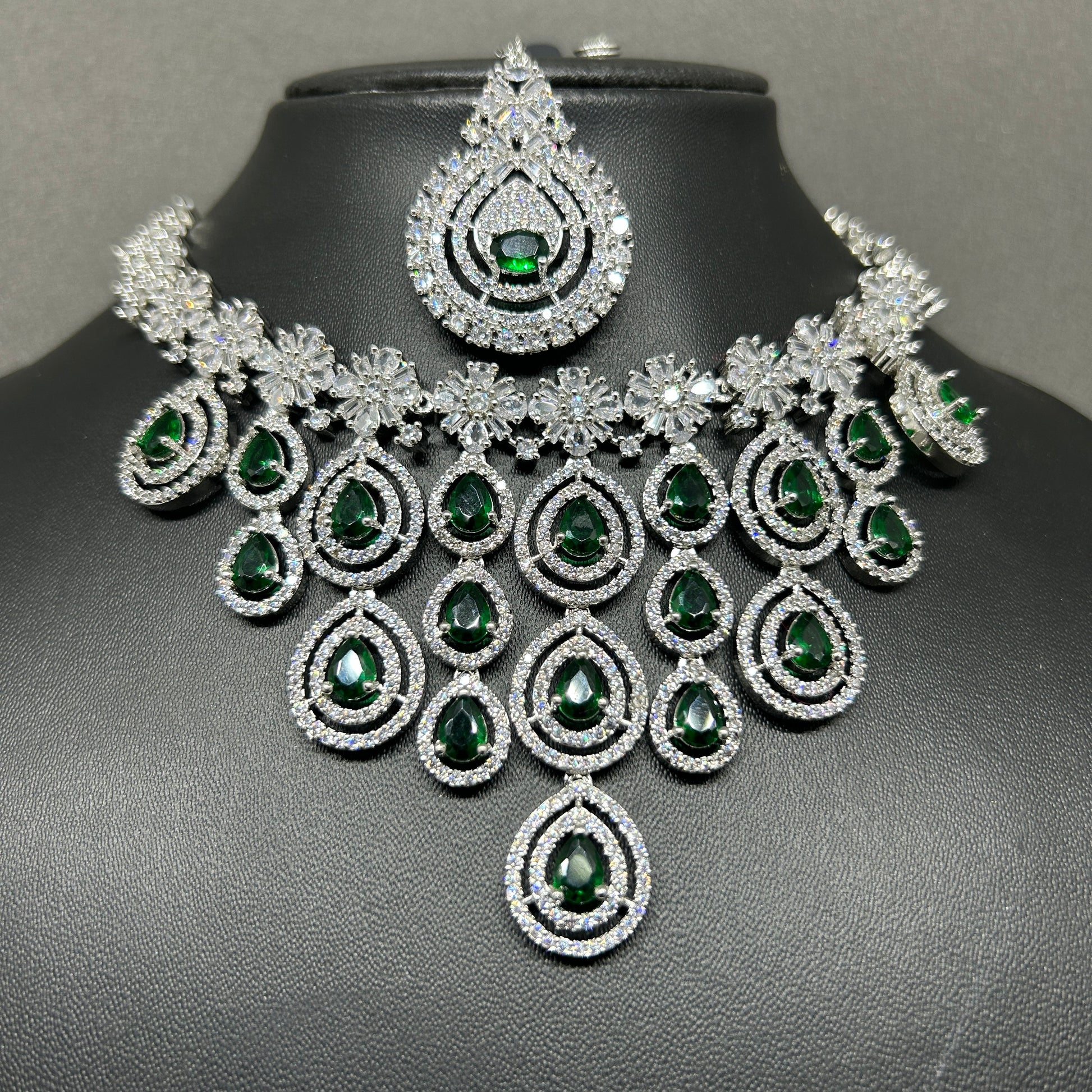Bollywood Style AD Premium Necklace set For Wedding
