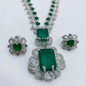 Nita Ambani Inspired Diamond Jewelry Set, Diamond Necklace Set Nita Ambani