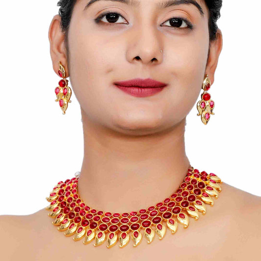 Handmade Choker Necklace with Earring