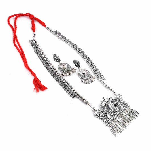 Indian Oxidized Necklace set with Earrings