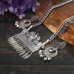 Indian Oxidized Necklace set with Earrings