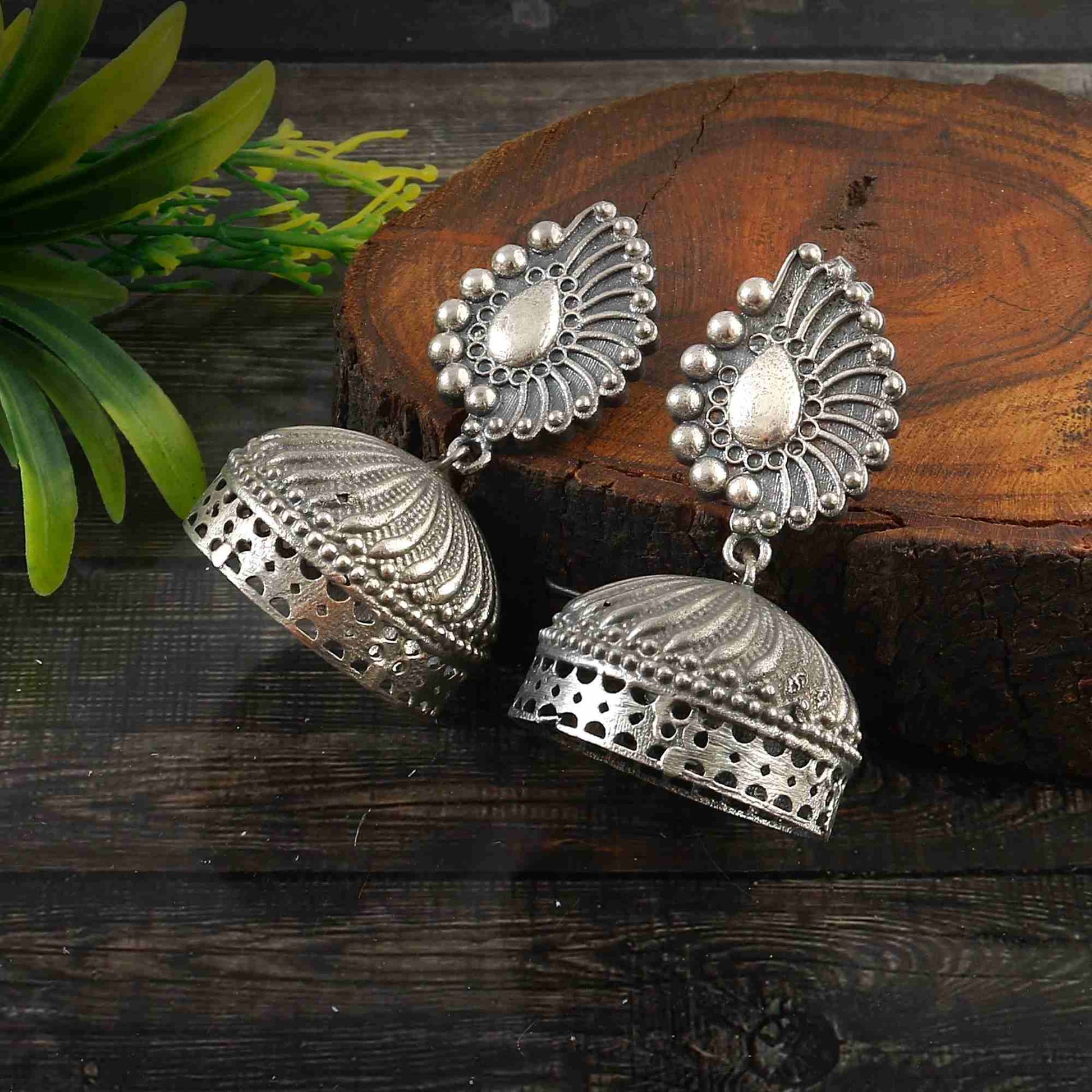 Classic Oxidized Jhumki Earring