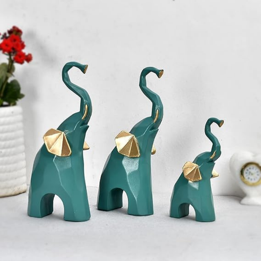 Handcrafted Multicolor Elephant Showpiece – Elegant Home & Office Decor